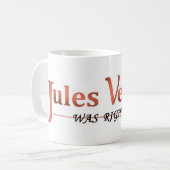 ジュール・ヴェルヌは正しかったです コーヒーマグカップ (正面左)