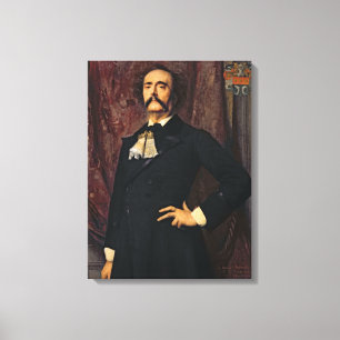 ジュールBarbey d'Aurevilly 1881年のポートレート キャンバスプリント