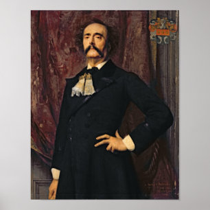 ジュールBarbey d'Aurevilly 1881年のポートレート ポスター