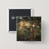 ジュールBastien Lepage著ジャンヌダルク 缶バッジ (正面&裏面)