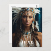 ジューンの誕生日 ボホ・ウーマン パールズ AP53 ポストカード (正面/裏面)