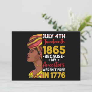 ジューンティーサブスリー 自分の先祖は1776年に自由ではなかったから 招待状