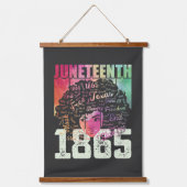ジューンティーサブ 1865 アフリカ系アメリカ人 黒人の自由 吊り下げ型タペストリー (正面)