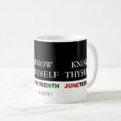ジューンティーサブ Personalized KNOW THYSELF  コーヒーマグカップ (正面右)