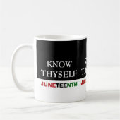 ジューンティーサブ Personalized KNOW THYSELF  コーヒーマグカップ (左)