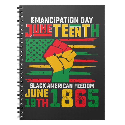 ジューンティーサンクス アメリカ黒人解放の日 ノートブック (正面)