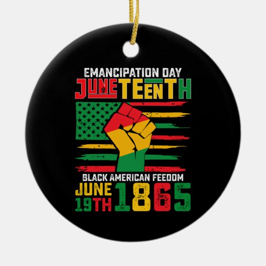 ジューンティーサンス アメリカ黒人解放の日 セラミックオーナメント (正面)