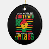 ジューンティーサンス アメリカ黒人解放の日 セラミックオーナメント (左)