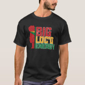 ジューンティーサ 大きなロックされたエネルギー 黒人の自由 Tシャツ (正面)