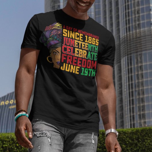 ジューンティーサ―自由と解放の日 ブラックヒストリー Tシャツ