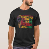 ジューンティーサ―自由と解放の日 ブラックヒストリー Tシャツ (正面)