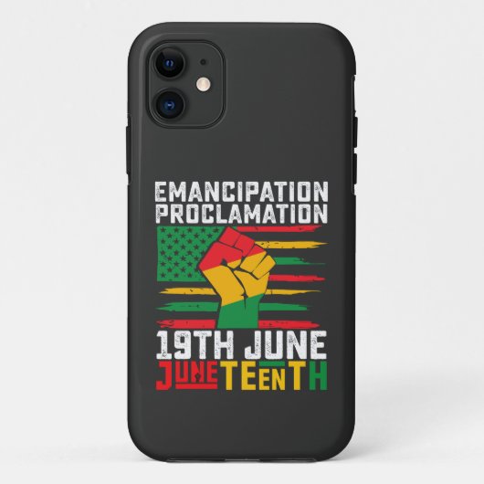 ジューンティーサ―解放宣言ブラックフリーダム Case-Mate iPhoneケース (裏面)