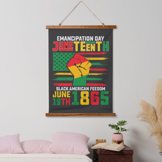 ジューンティーサ―解放記念日 黒人のアメリカ人の自由 吊り下げ型タペストリー (寝室)