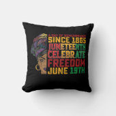 ジューンティーサ Juneteenth 奴隷解放記念日 黒人の自由 クッション (正面)
