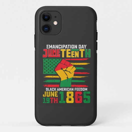 ジューンティーサteenth解放記念日 黒人のアメリカ人の自由 Case-Mate iPhoneケース (裏面)