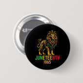 ジューンティーシス1865 ライオン 黒人 アフリカ系 6月19日 メンズW 缶バッジ (正面&裏面)