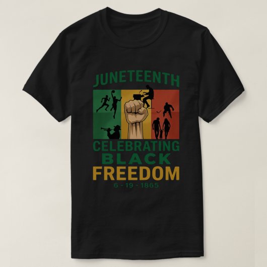 ジューンティーシス1865 自由の日 ヘリテージアート Tシャツ (デザイン正面)