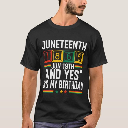 ジューンティーシス1865 誕生日おめでとう Tシャツ (正面)
