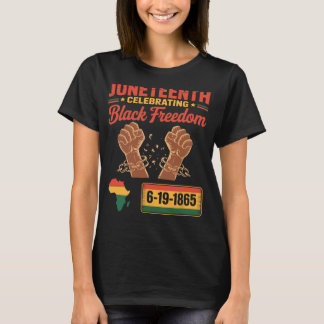 ジューンティーシス2025 ブラックの自由を祝う 6-19-186 Tシャツ
