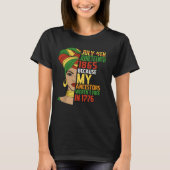 ジューンティーシス 黒人の自由を祝う 1865 Tシャツ (正面)