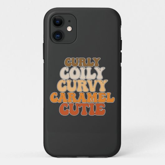 ジューンティーゼンス カーリー コイリー カーブ カラメル キューティー Case-Mate iPhoneケース (裏面)