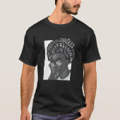 ジューンティーゼンス 女性 強い 教育を受けて 誇り ミーム Tシャツ (正面)