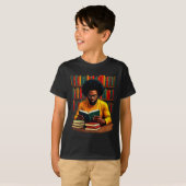 ジューンティーゼンス 黒人の男性 読書中 Tシャツ (正面フル)
