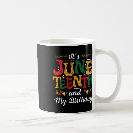 ジューンティーゼンス 黒人歴史月間 誕生日 6月19日 コーヒーマグカップ (右)