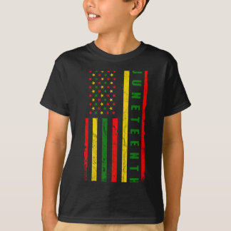 ジューンティーゼント アメリカ国旗 解放 メラニン Tシャツ