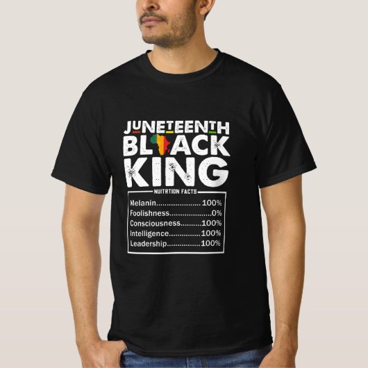 ジューンティーゼント ブラックキング栄養成分 メラニン Tシャツ (正面)