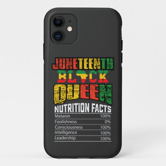 ジューンティーゼント・ブラッククイーン栄養成分表示 Case-Mate iPhoneケース (裏面)