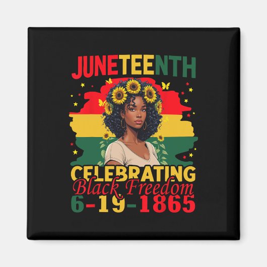 ジューンティーゼント 黒人の自由 1865年6月19日 アフリカ系アメリカ人 マグネット (正面)