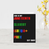 ジューンティーゼント 黒人奴隷制 自由 LGBTQ ゲイ プライド カード (黄色い花)