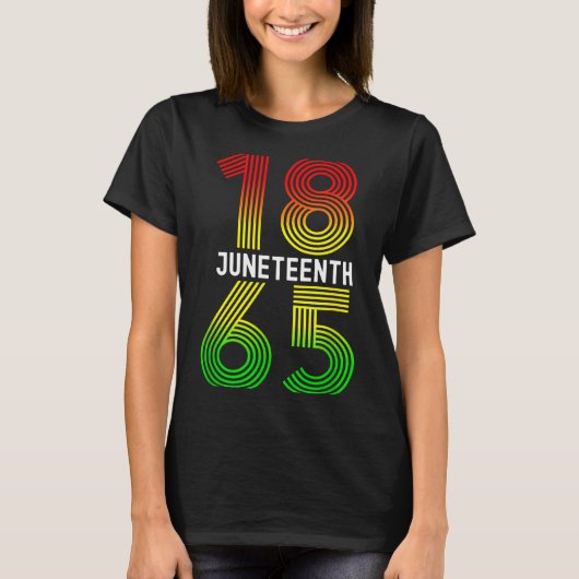 ジューンティーゼenthは私の独立記念日 黒人プライド tシャツ (正面)