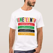 ジューンティーゼenth - 黒人の歴史 tシャツ (正面)