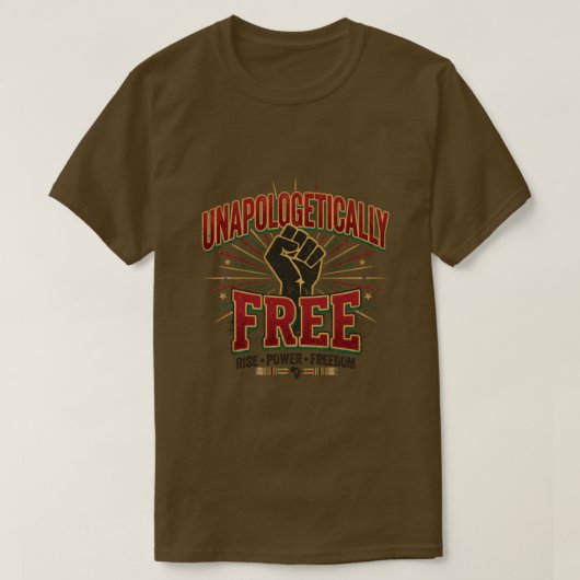 ジューンティーンスをお祝いする自由な気持ち Tシャツ (デザイン正面)