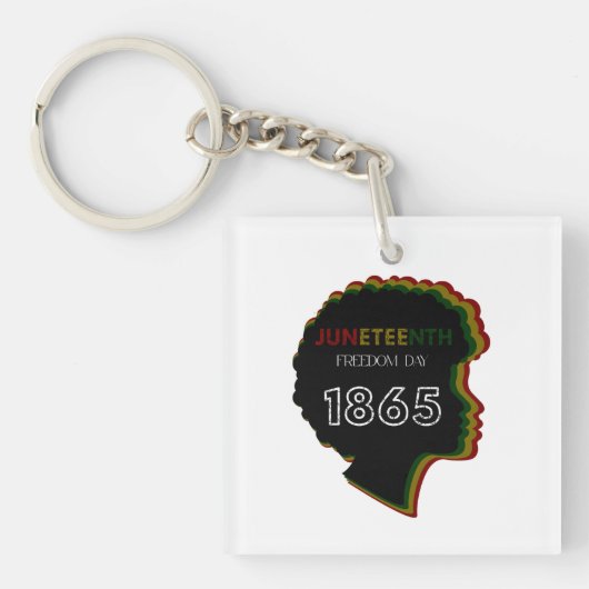 ジューンティーンス自由の日1865お祝いデザイン キーホルダー (正面)