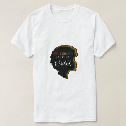 ジューンティーンス自由の日1865お祝いデザイン Tシャツ (デザイン正面)