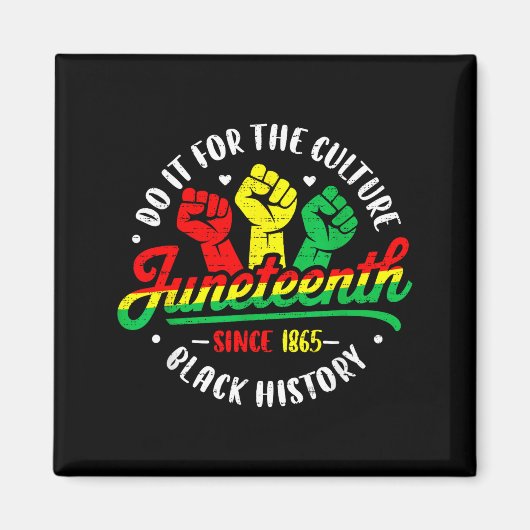 ジューンティーンス自由の日 アフリカ系アメリカ人の歴史 6月19日 黒人の日 マグネット (正面)