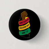 ジューンティーンス自由の日 黒人の歴史  缶バッジ (正面)
