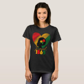 ジューンティーンス黒人女性先祖を思い出す Tシャツ (正面フル)
