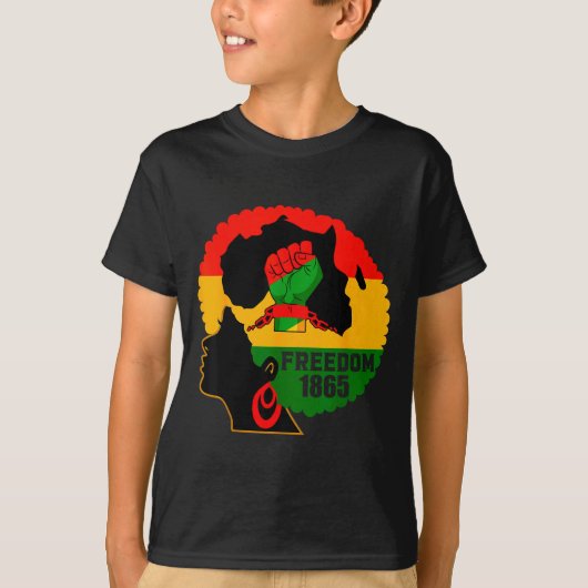 ジューンティーンス黒人歴史祝祭自由 Tシャツ (正面)