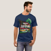 ジューンティーンス アフリカ系アメリカ人の旗 Tシャツ (正面フル)