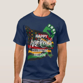 ジューンティーンス アフリカ系アメリカ人の旗 Tシャツ