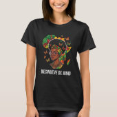 ジューンティーンス アフリカ系女性 蝶 Tシャツ (正面)