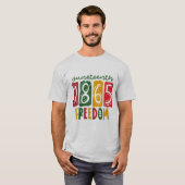 ジューンティーンス　フリーダム 1865 - 黒人の歴史月間 Tシャツ (正面フル)