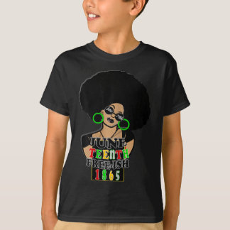 ジューンティーンス フリー・イッシュ 1865 アフロ ブッシュ アフリカ アメリカ Tシャツ