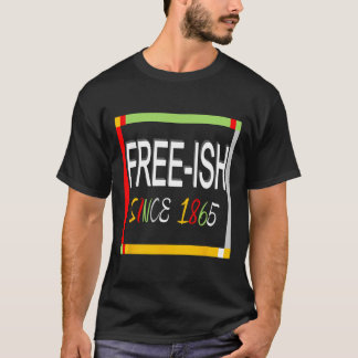 ジューンティーンス・フリー・イッシュ 1865 解放 奴隷解放 ブラック Tシャツ