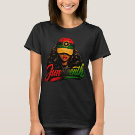 ジューンティーンス・ブラック・ウーマン・アフリカ系アメリカ人の歴史 Tシャツ