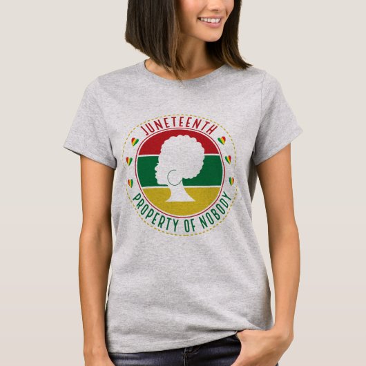 ジューンティーンス 誰のものでもない - 黒人の歴史 Tシャツ (正面)